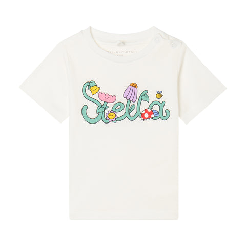 Stella McCartney Kids Baby Girls White Logo Top
