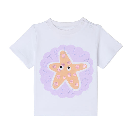 Baby Girls White Starfish Top
