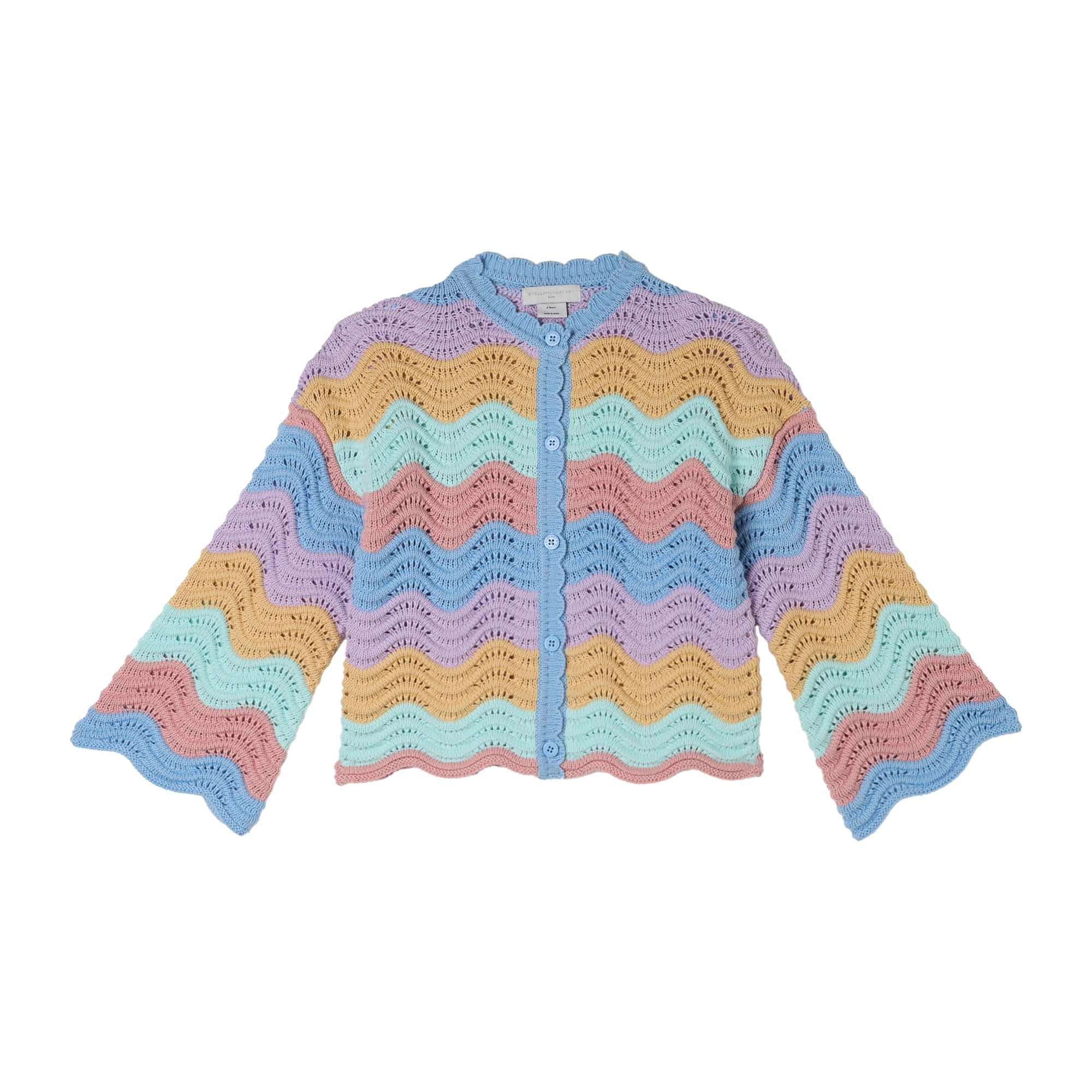 Stella McCartney Kids Girls Multicoloured Knit Cardigan
