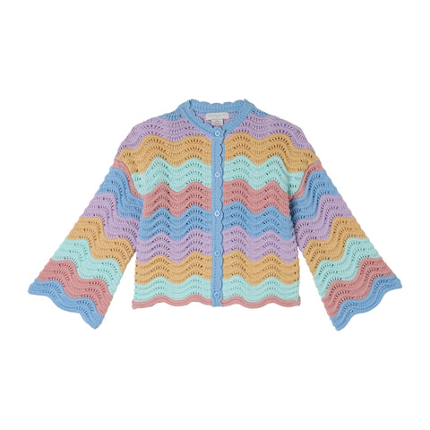 Stella McCartney Kids Girls Multicoloured Knit Cardigan