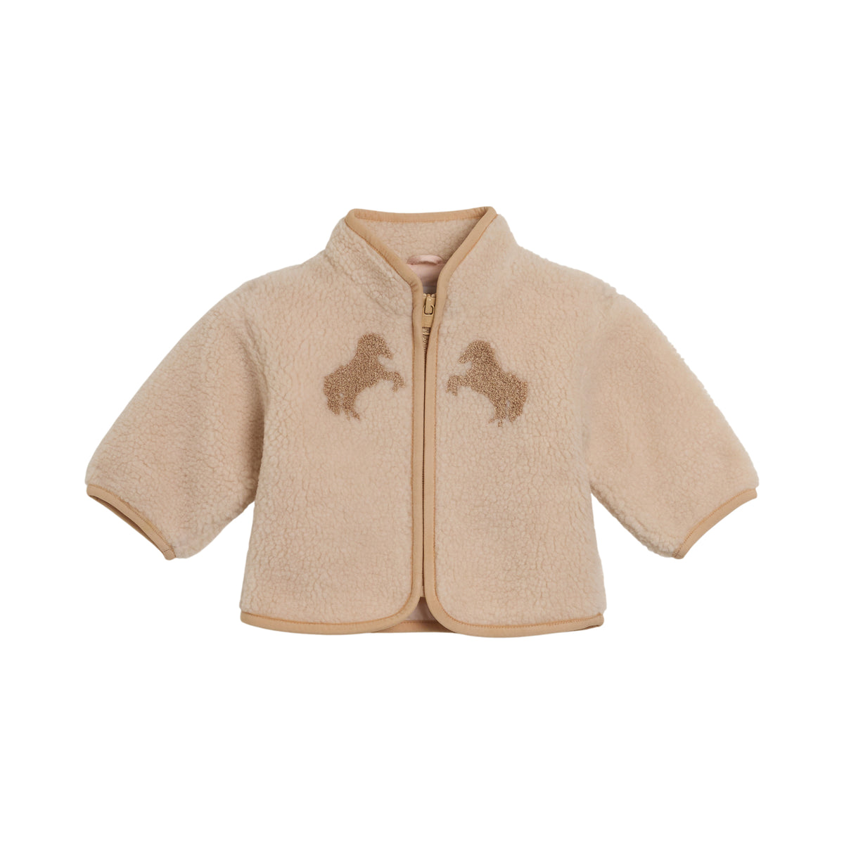 Stella McCartney Kids Girls Beige Horse Fleece