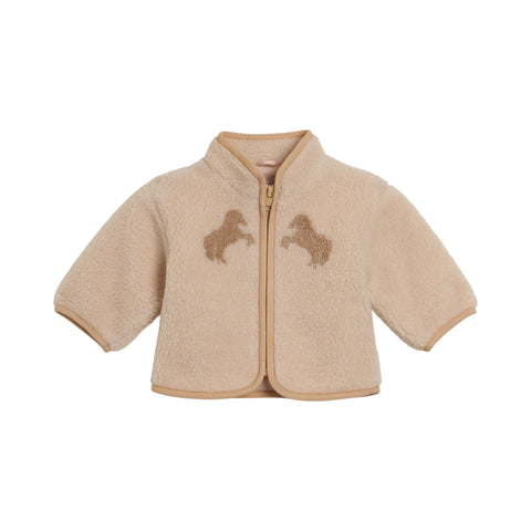 Stella McCartney Kids Girls Beige Horse Fleece