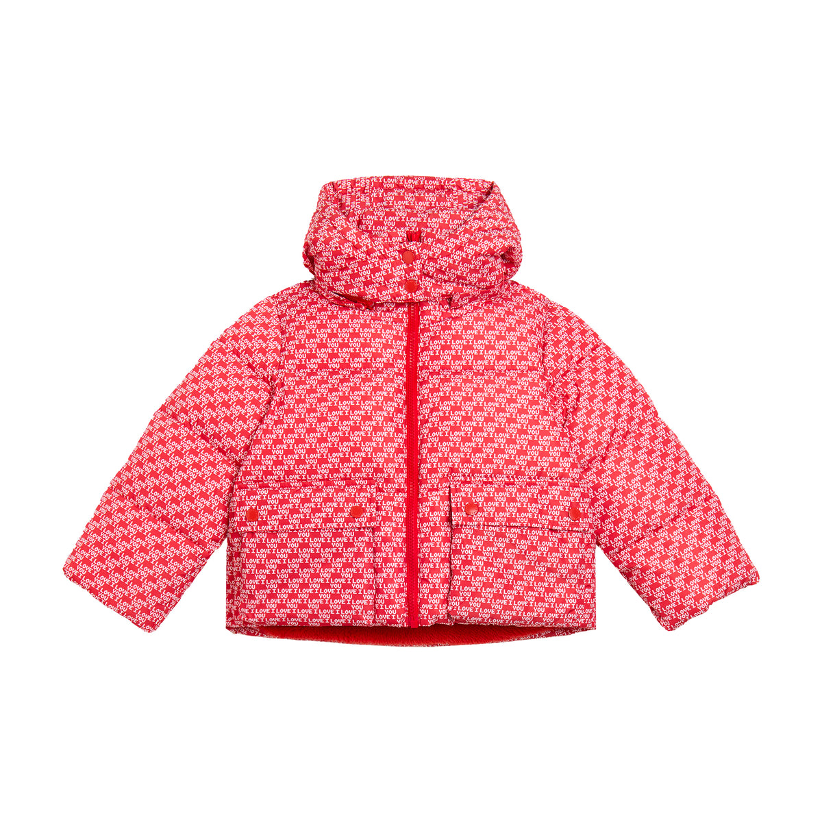 Stella McCartney Kids Girls Red And White Sport Puffer