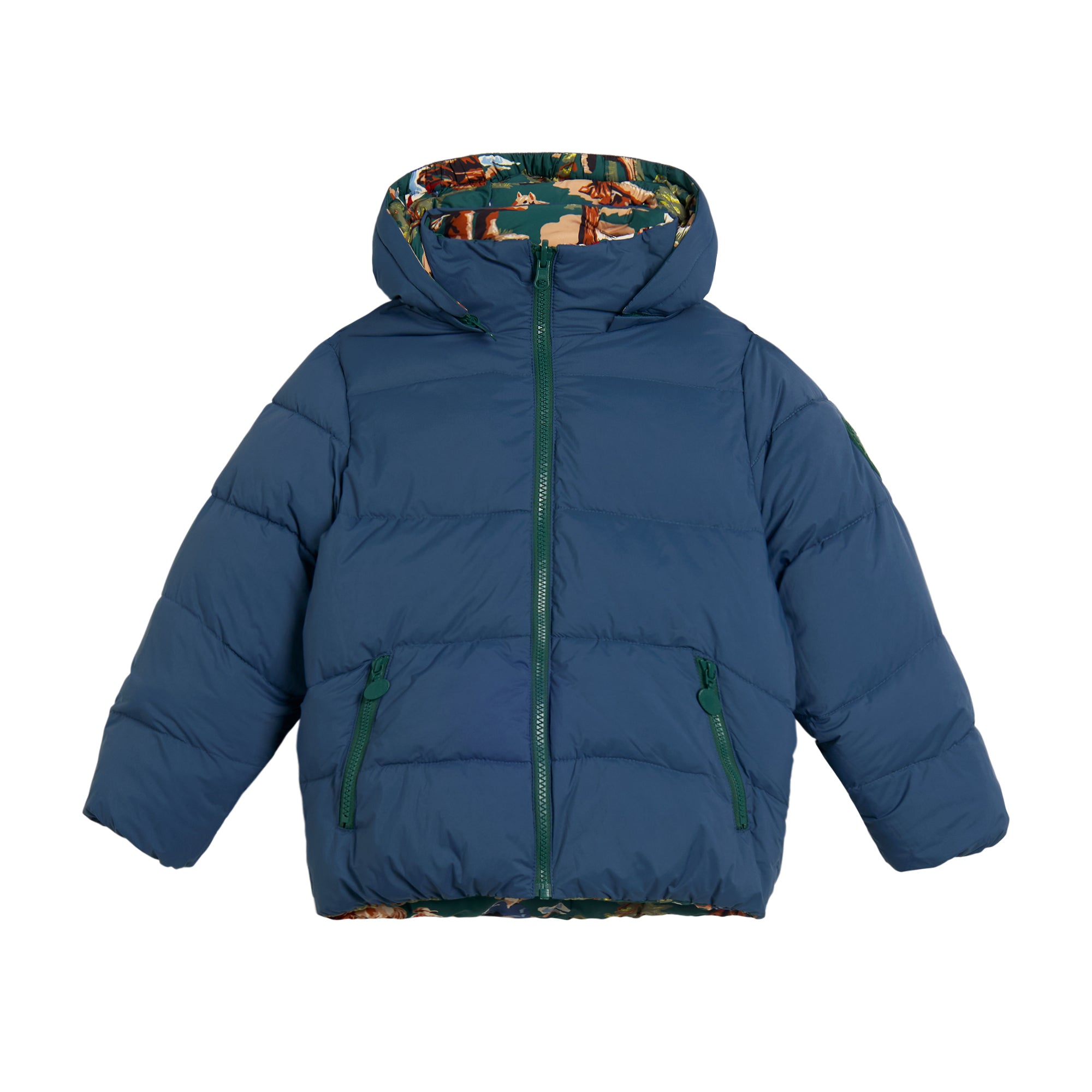 Stella McCartney Kids Boys Green And Multicoloured Puffer