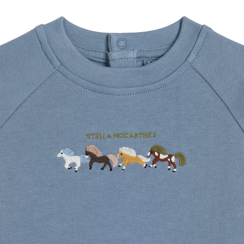 Stella McCartney Kids Boys Air Force Blue Sweatshirt
