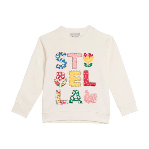 Stella McCartney Kids Girls Ivory Logo Sweatshirt