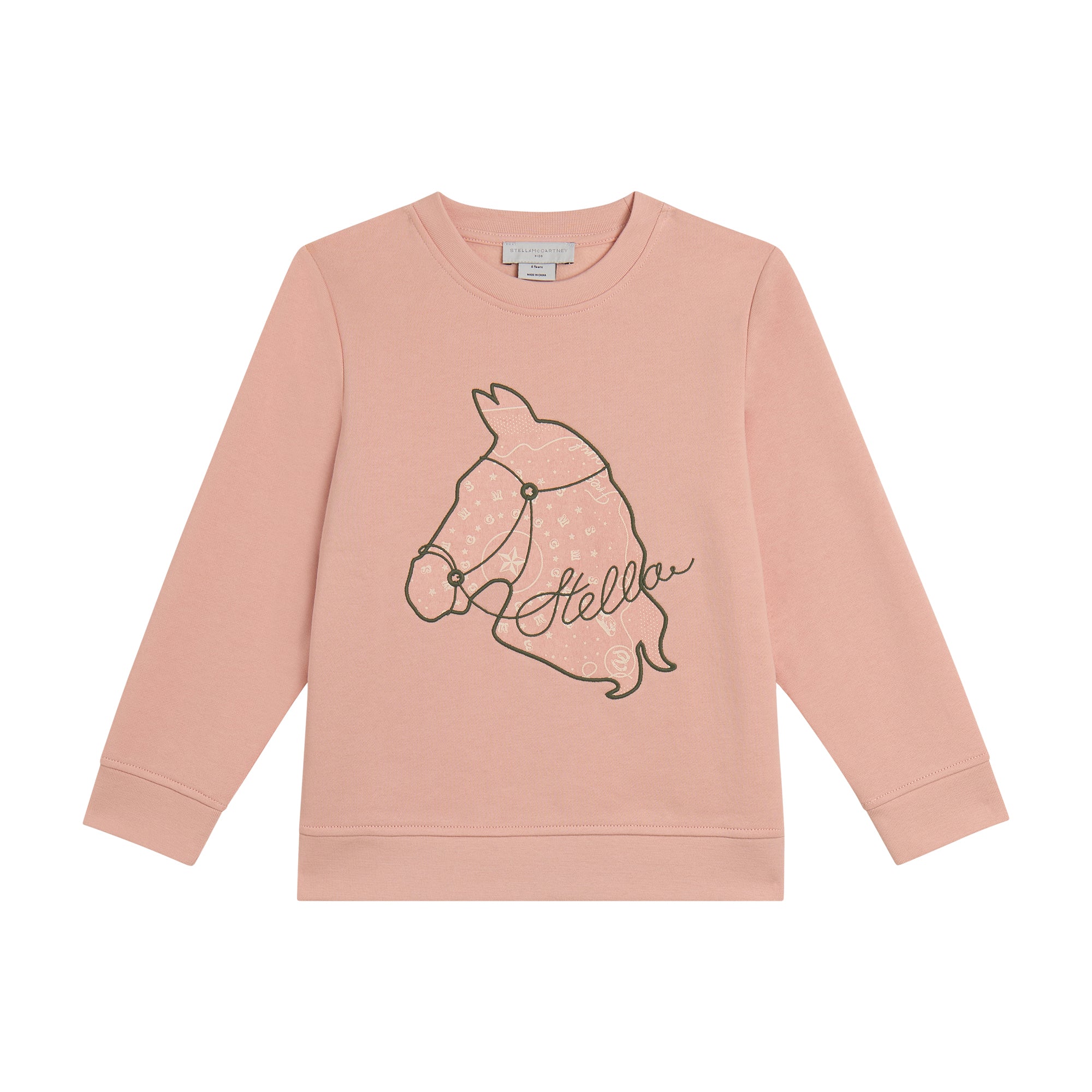 Stella McCartney Kids Girls Pink Horse Sweatshirt