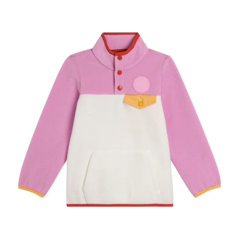 Girls Pink Snow Sweatshirt