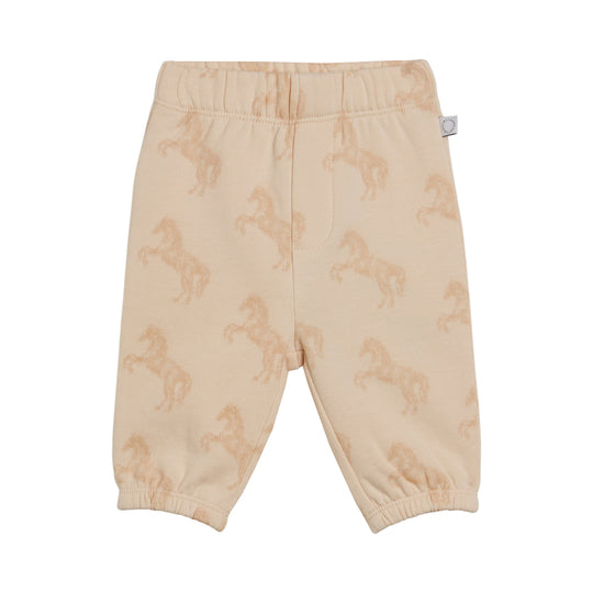 Girls Beige Horse Joggers