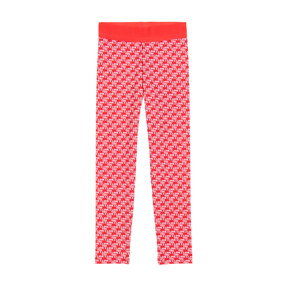 Girls Red And White Leggings