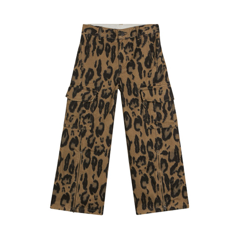 Stella McCartney Kids Girls Brown Leopard Print Trousers