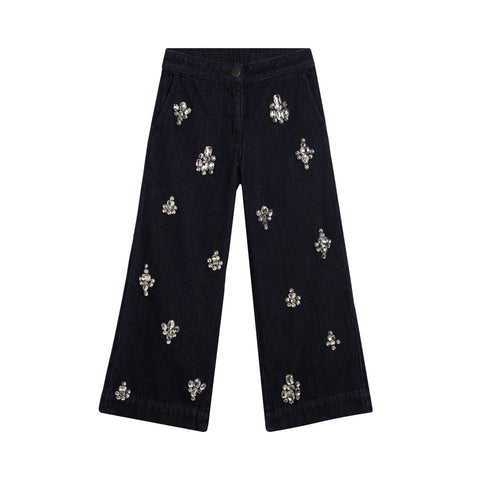Girls Blue Jewelled Jeans