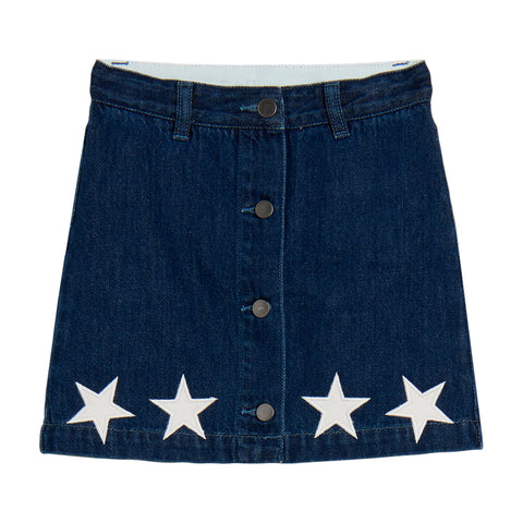 Stella McCartney Kids Girls Denim Star Denim Skirt