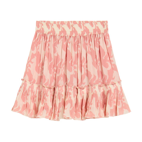 Girls Pink And Ivory Horse Skirt