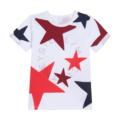 Girls White Star T-Shirt