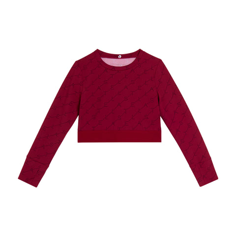 Girls Bordeaux Crop Top
