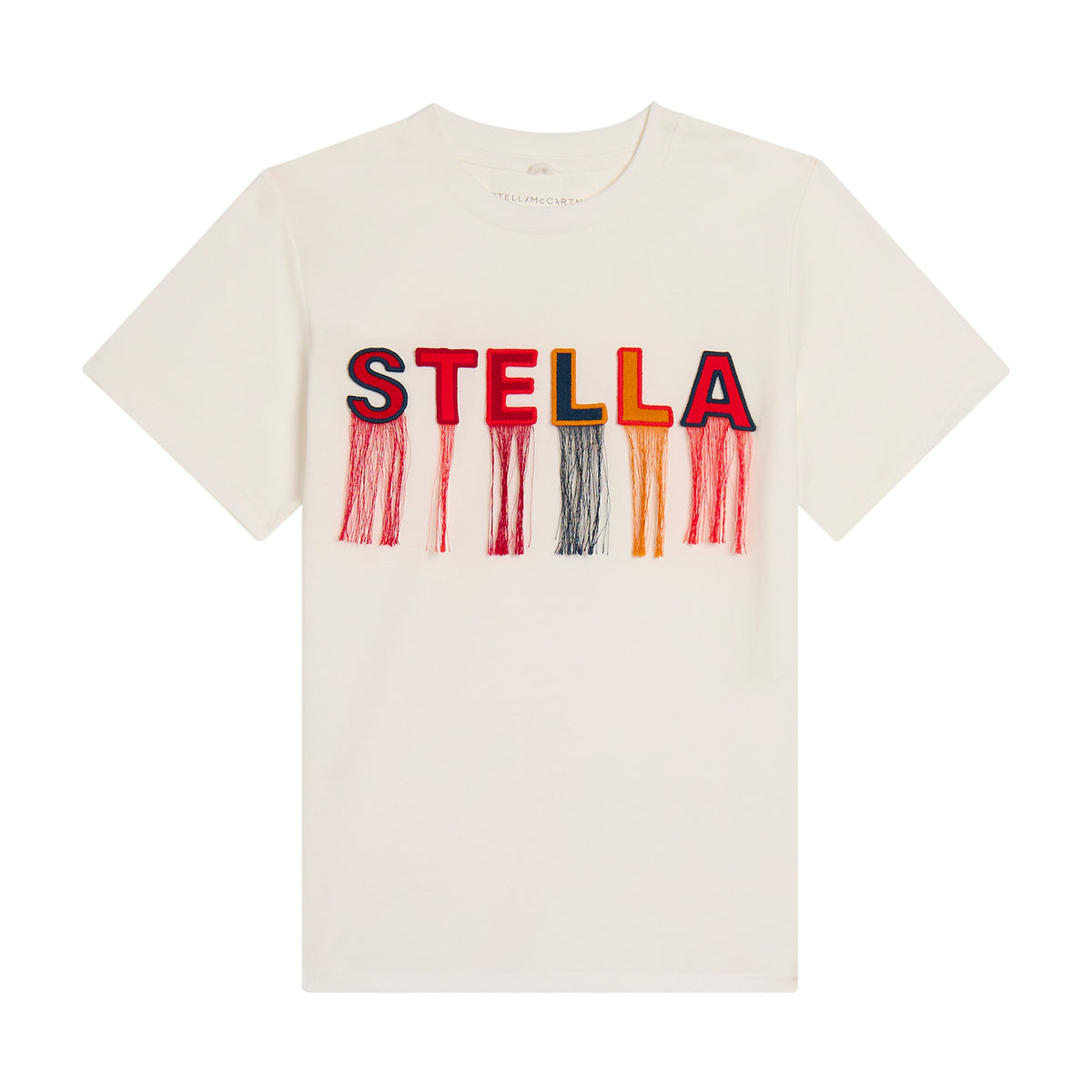 Girls Ivory Logo Fringe T-Shirt
