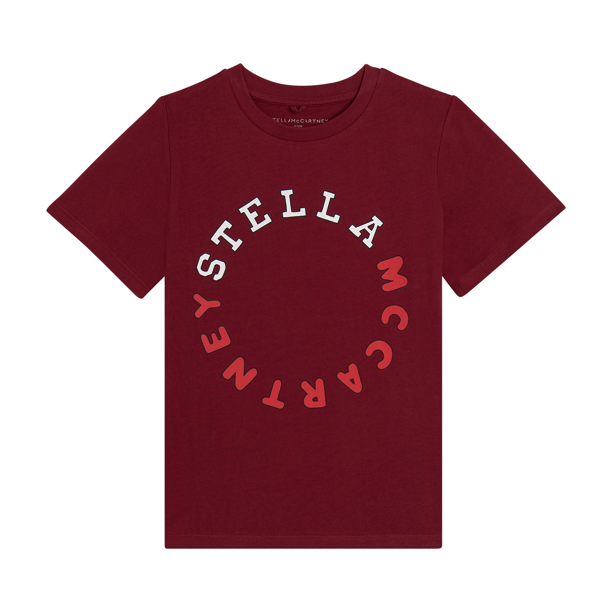 Stella McCartney Kids Girls Maroon Logo T-Shirt