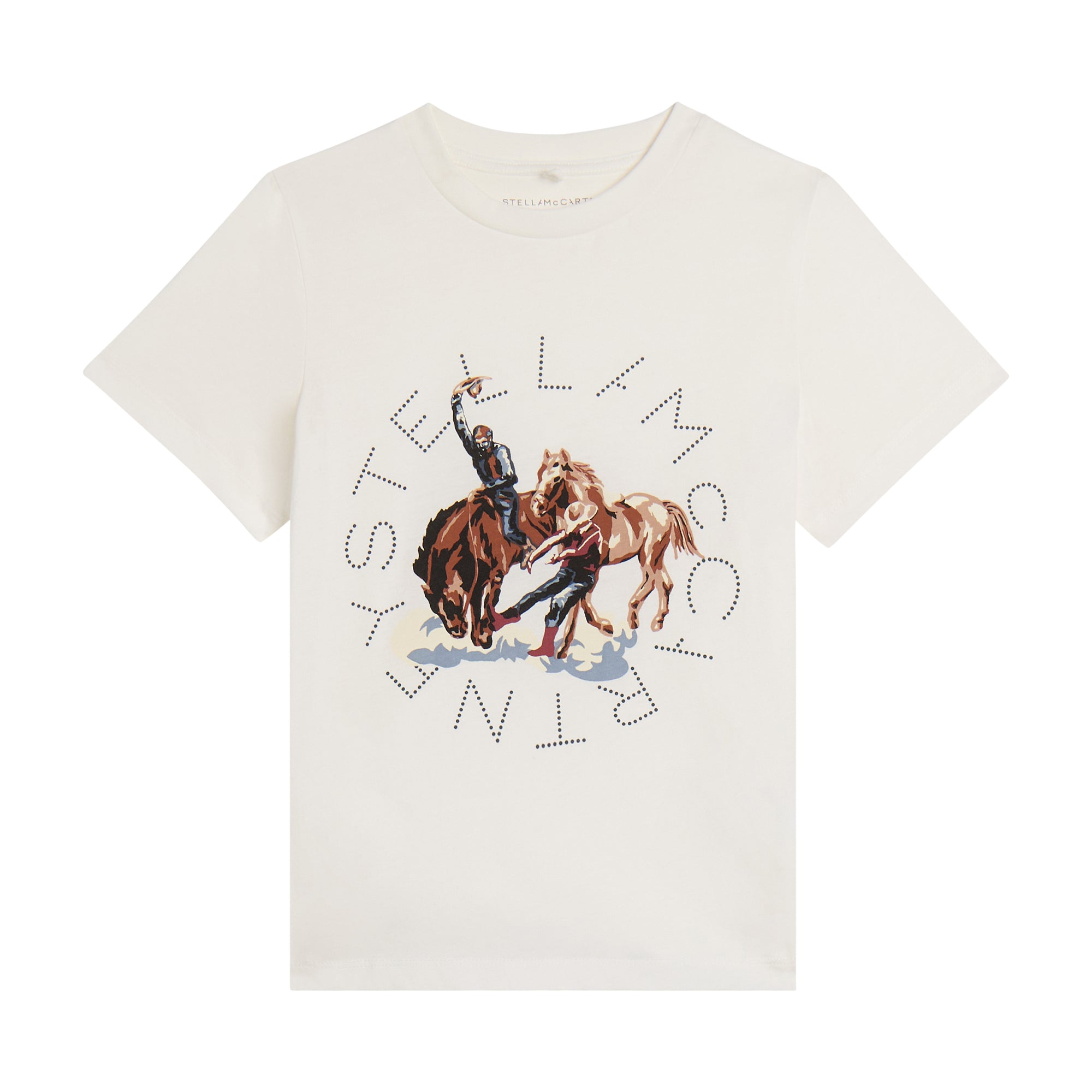 Stella McCartney Kids Boys Ivory Horse T-Shirt