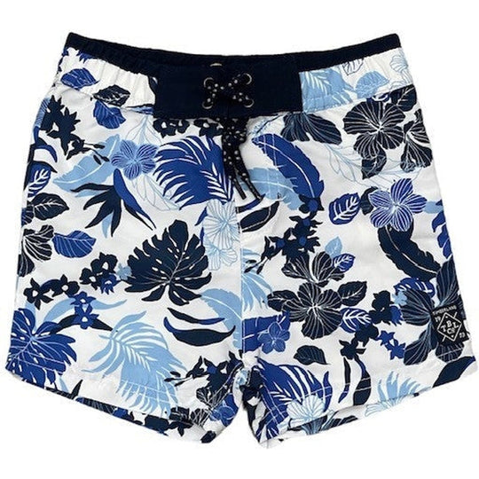 Boys Leaf Print Swimming Shorts