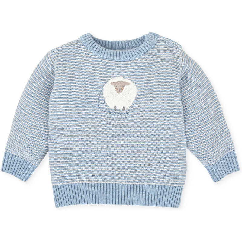 Tutto Piccolo Baby Boys Blue Knitted Jumper