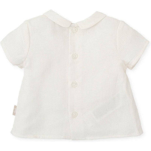 Tutto Piccolo Baby Boys White Linen Shirt