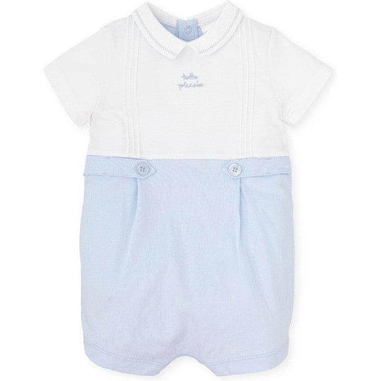 Boys Blue & White Romper