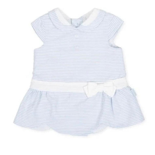 Girls Blue Stripe Dress