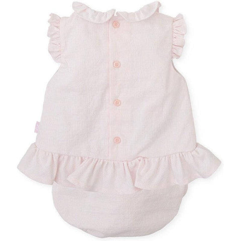 Tutto Piccolo Girls Pink Dress & Bloomers