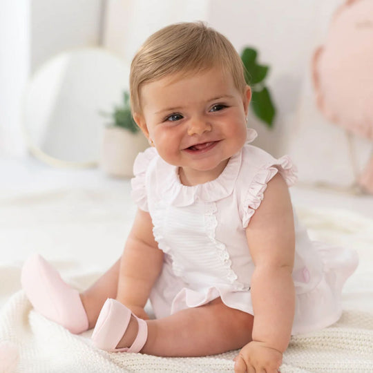 Girls Pink Dress & Bloomers