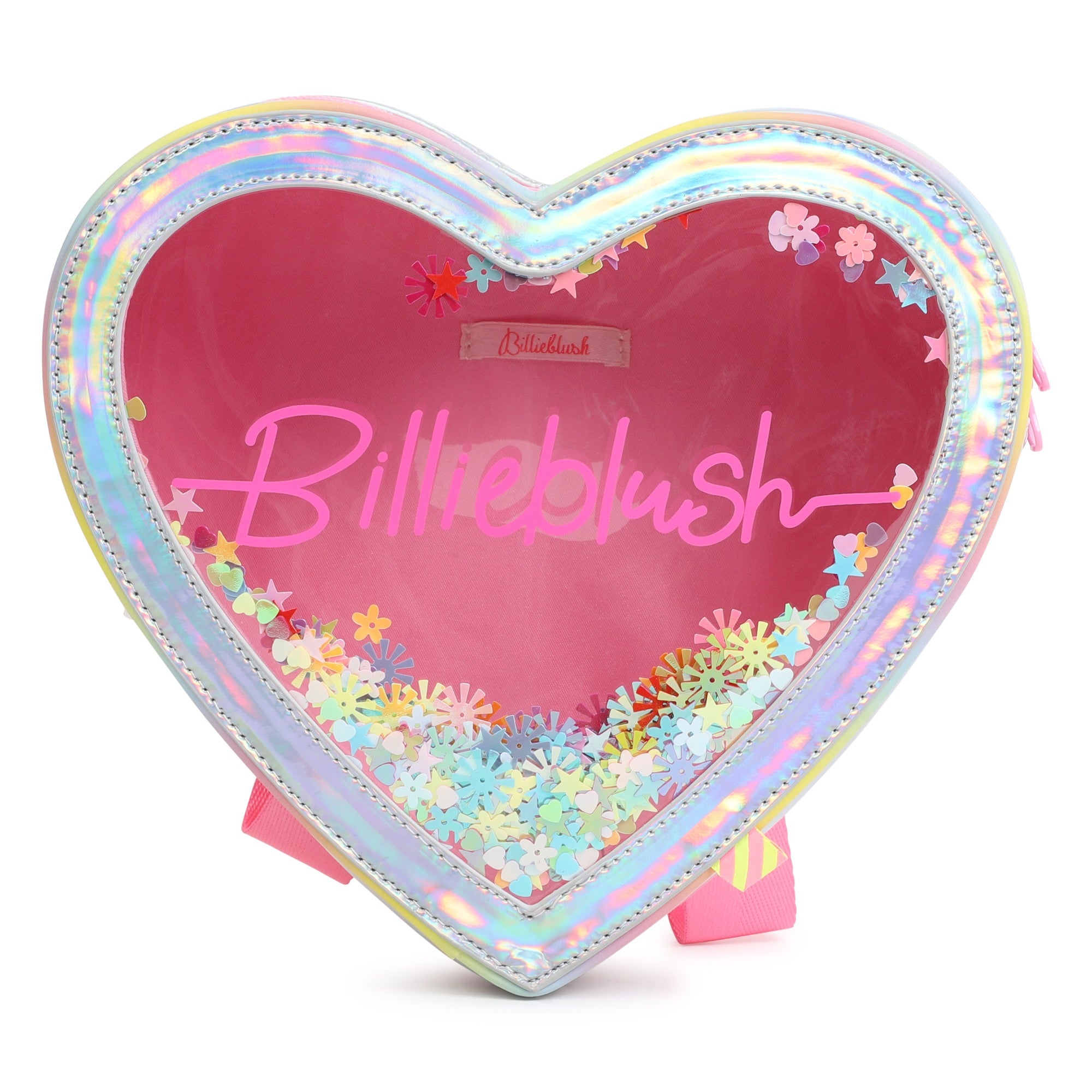 BILLIEBLUSH Girls Silver Heart Rucksack