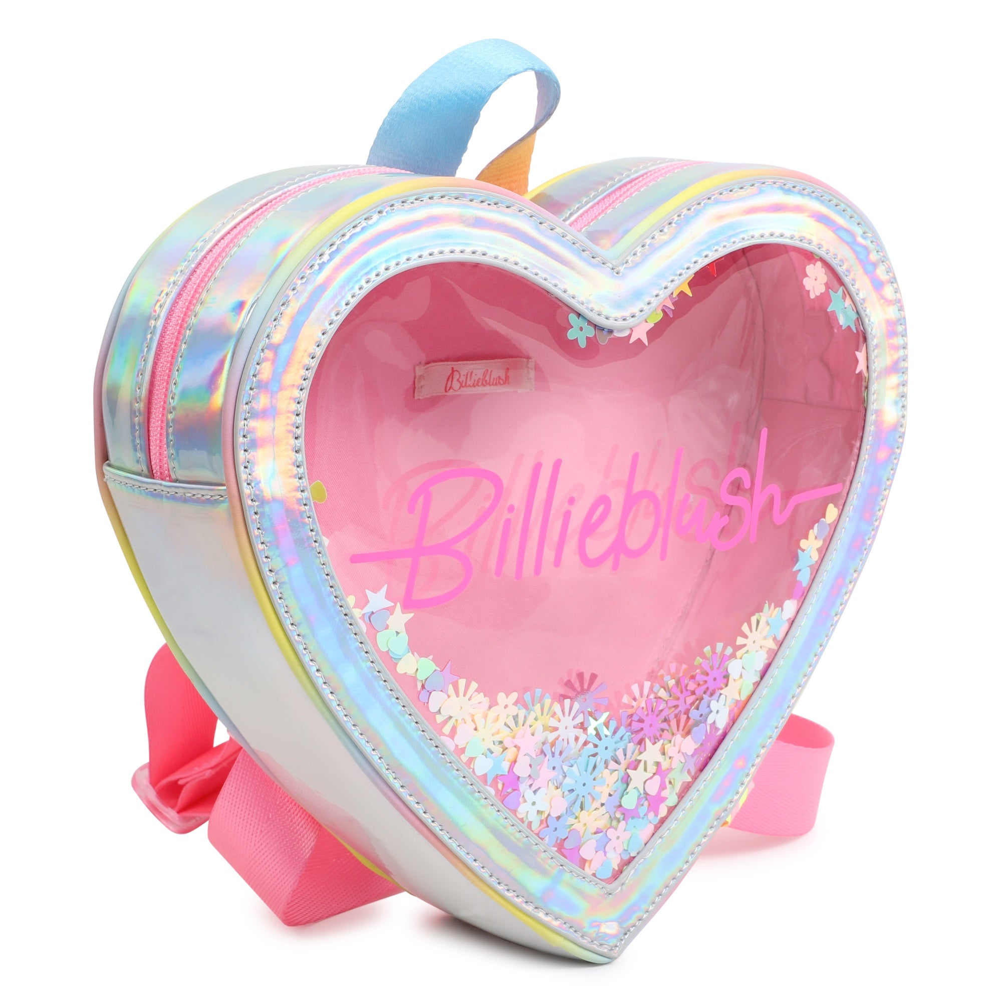 BILLIEBLUSH Girls Silver Heart Rucksack