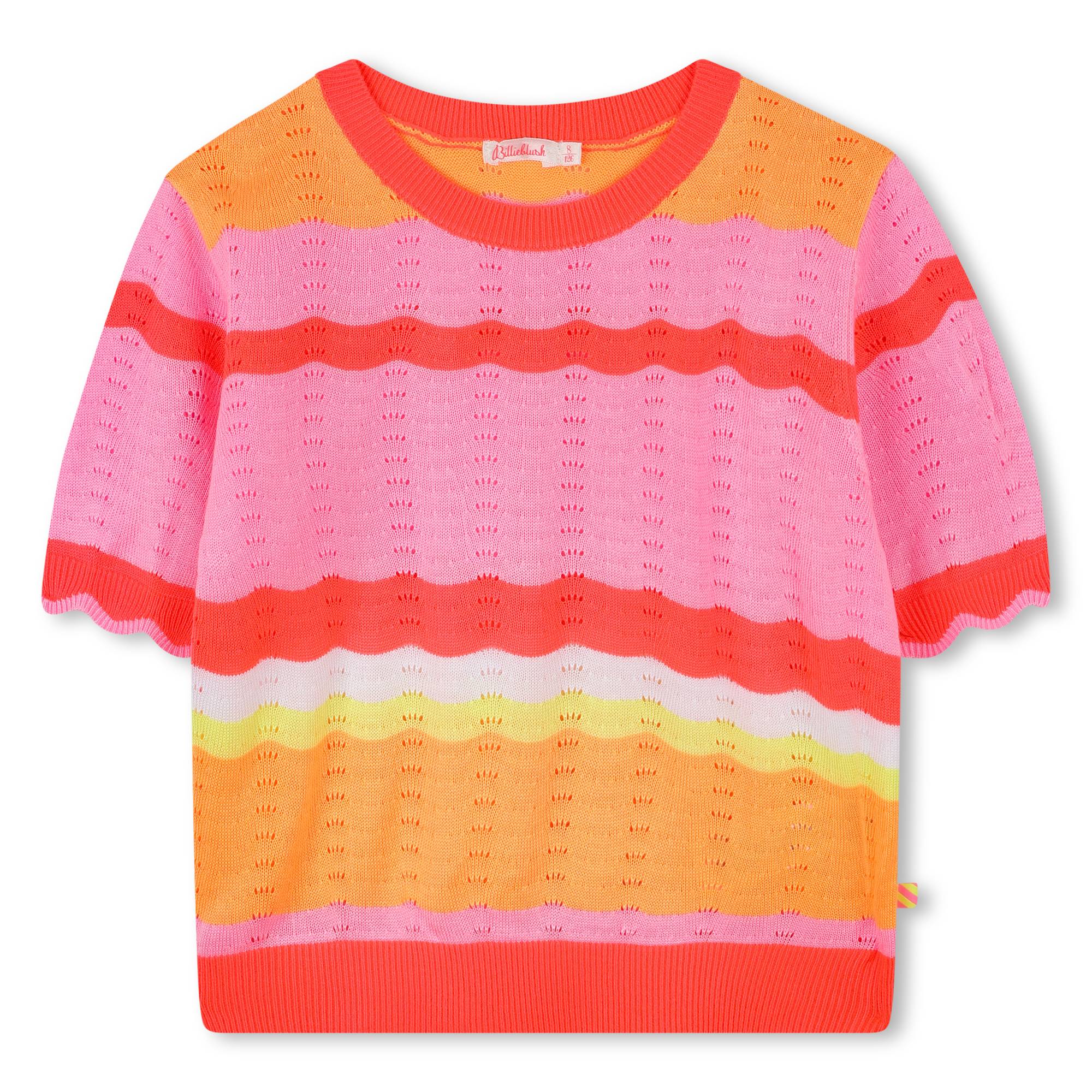 Billieblush Girls Coral Stripe Knitted Set