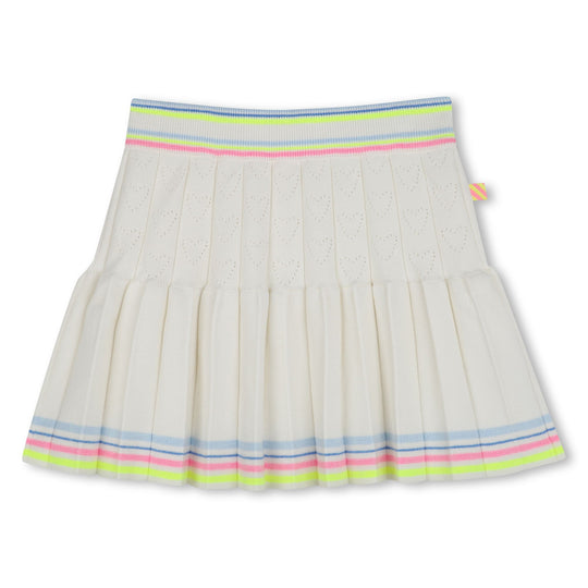 Girls Ivory Pleated Skirt