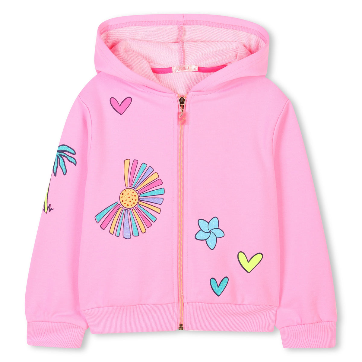 BILLIEBLUSH Girls Pink Hooded Cardigan