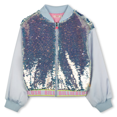 BILLIEBLUSH Girls Sequin Bomber Jacket