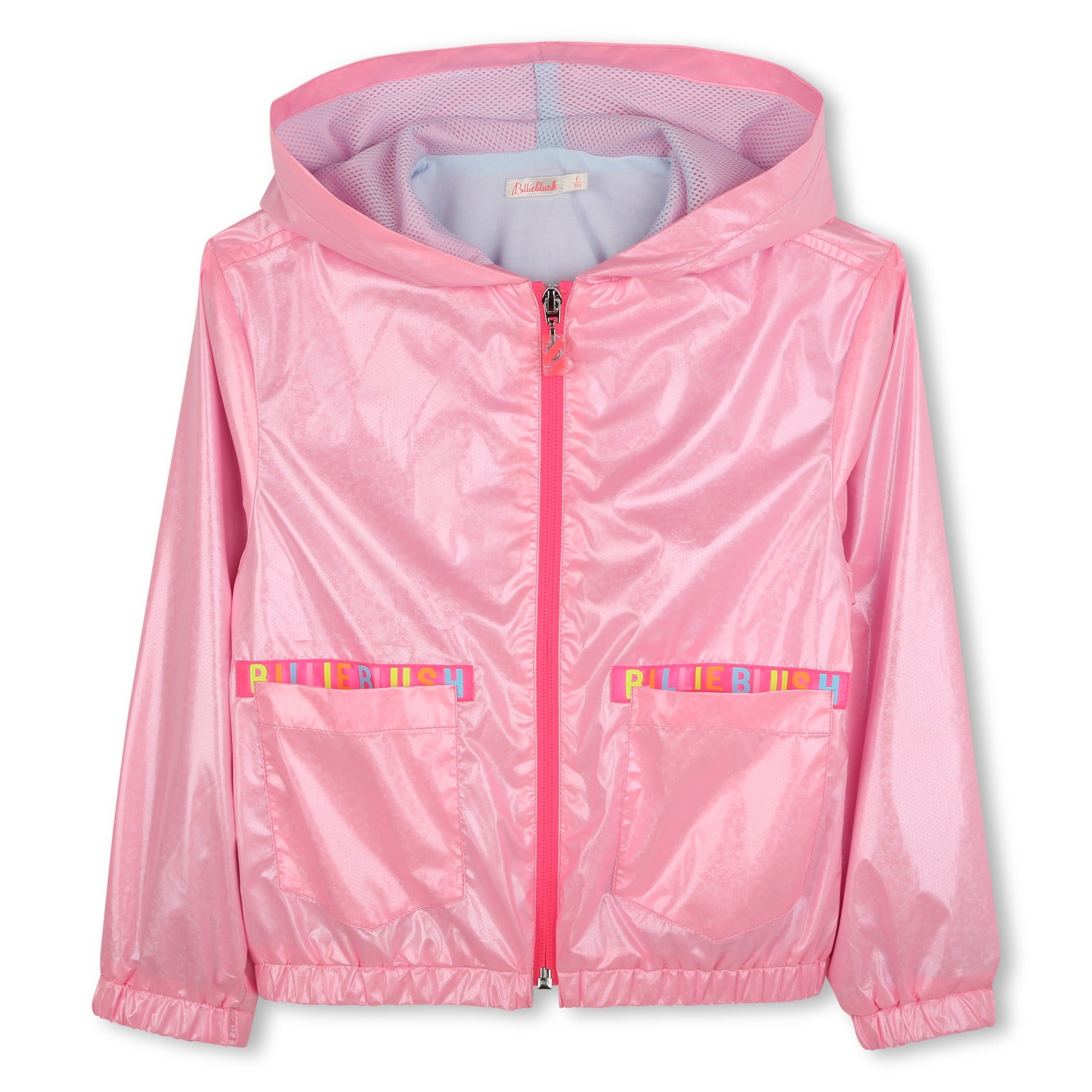 Billieblush Girls Pink Hooded Windbreaker