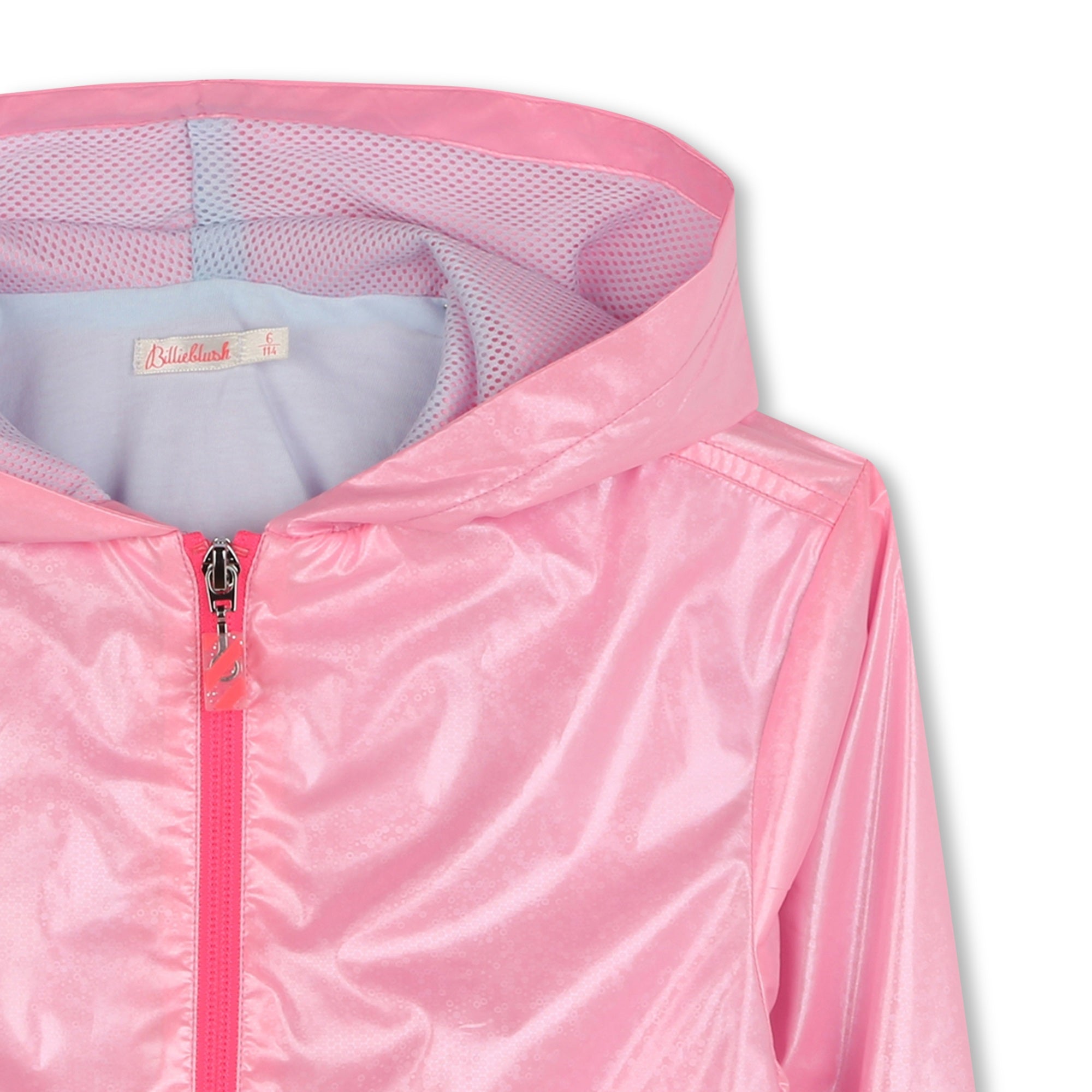 BILLIEBLUSH Girls Pink Hooded Windbreaker