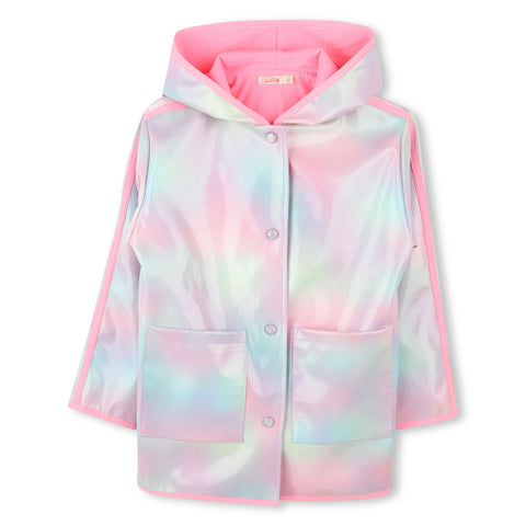 Billieblush Girls Pink Tie Dye Rain Coat