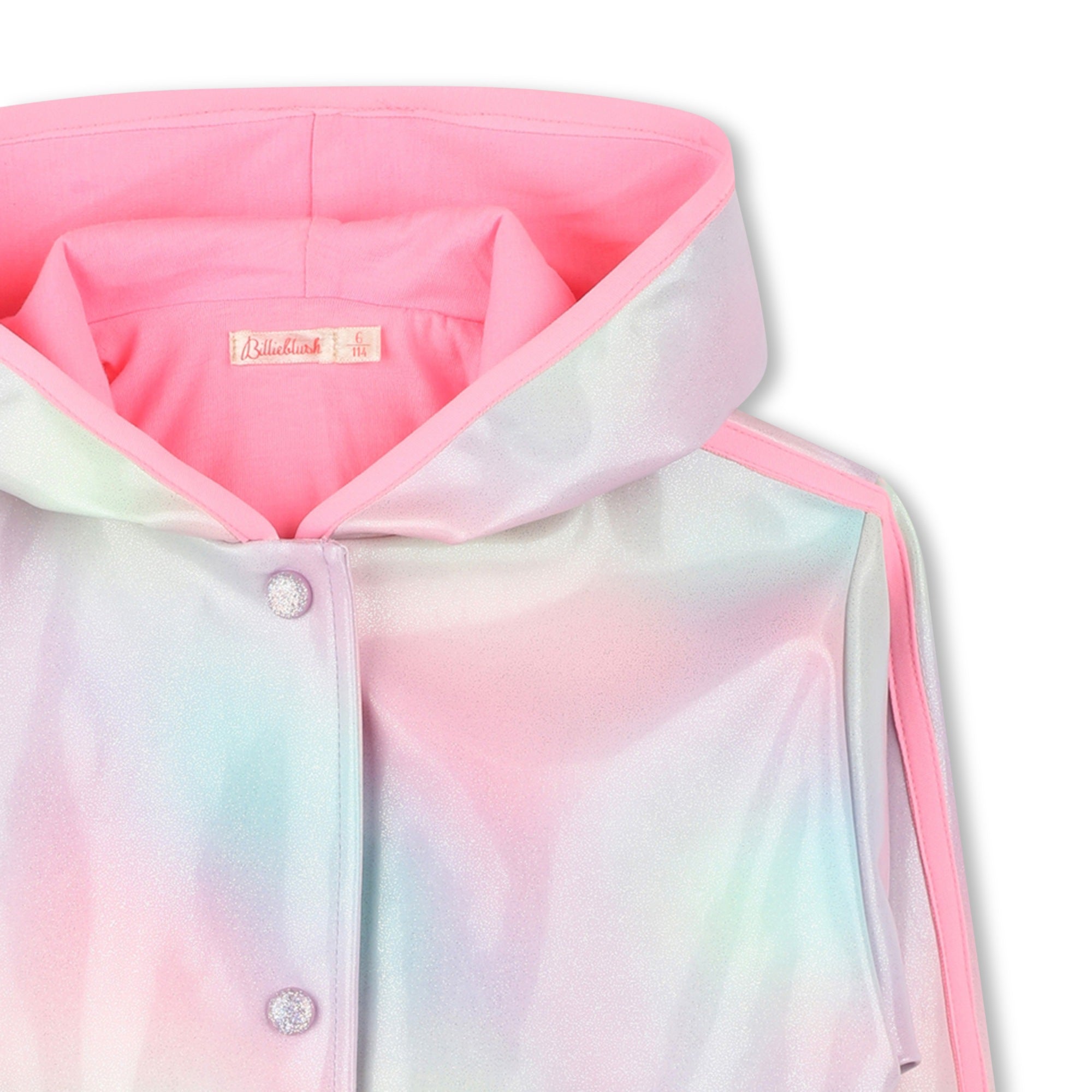 Billieblush Girls Pink Tie Dye Rain Coat