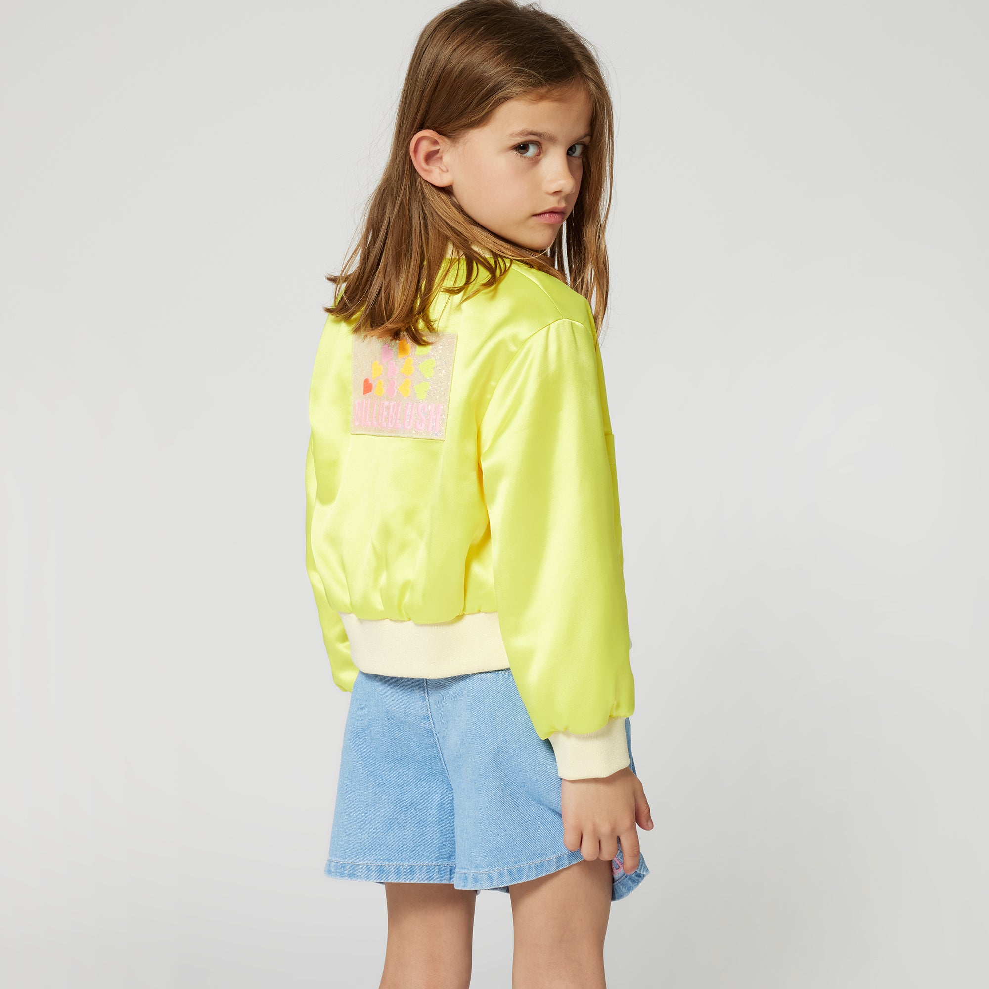 Billieblush Girls Yellow Bomber Jacket