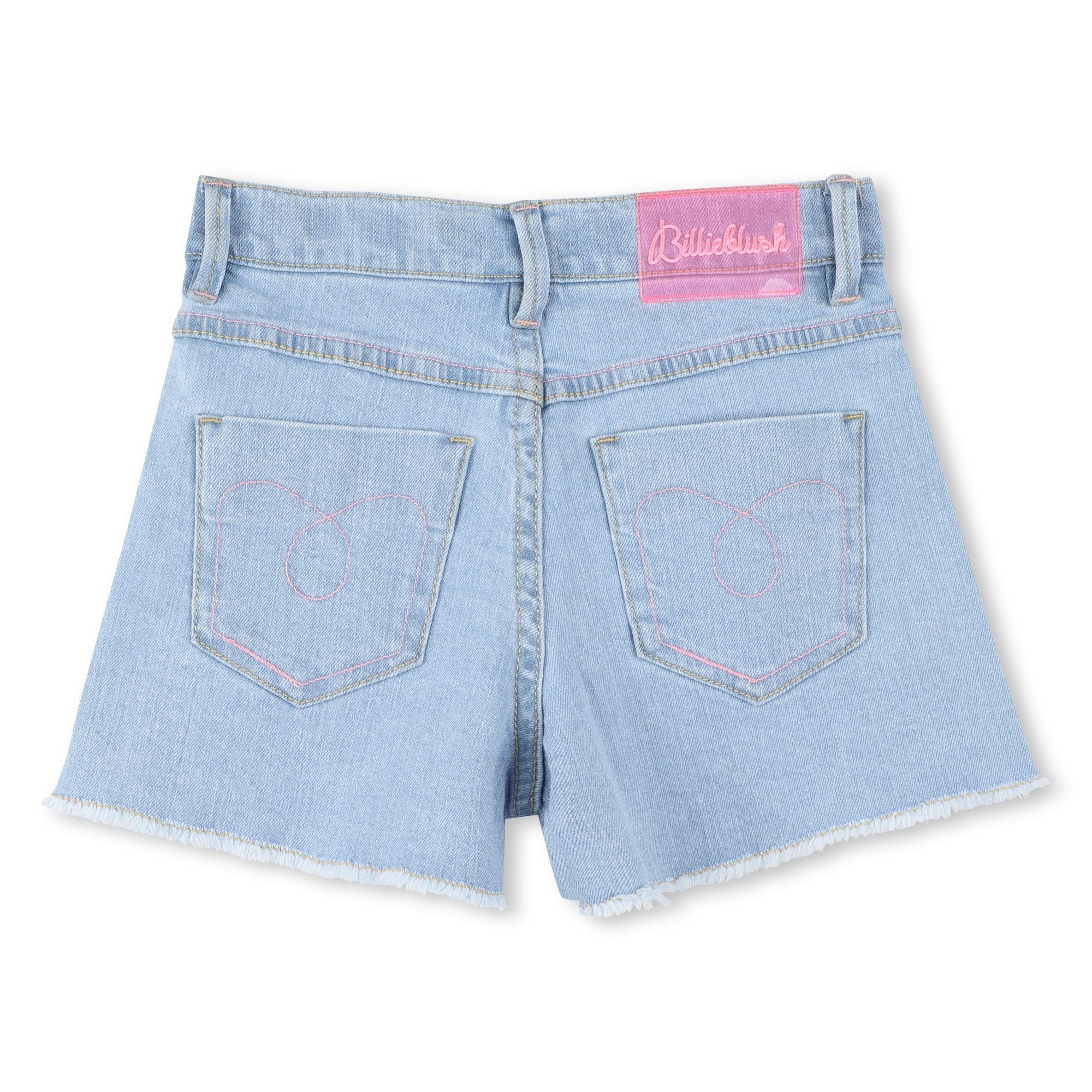 Billieblush Girls Denim Sequin Sun Shorts