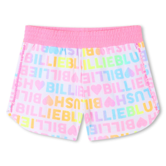 Girls White Logo Short