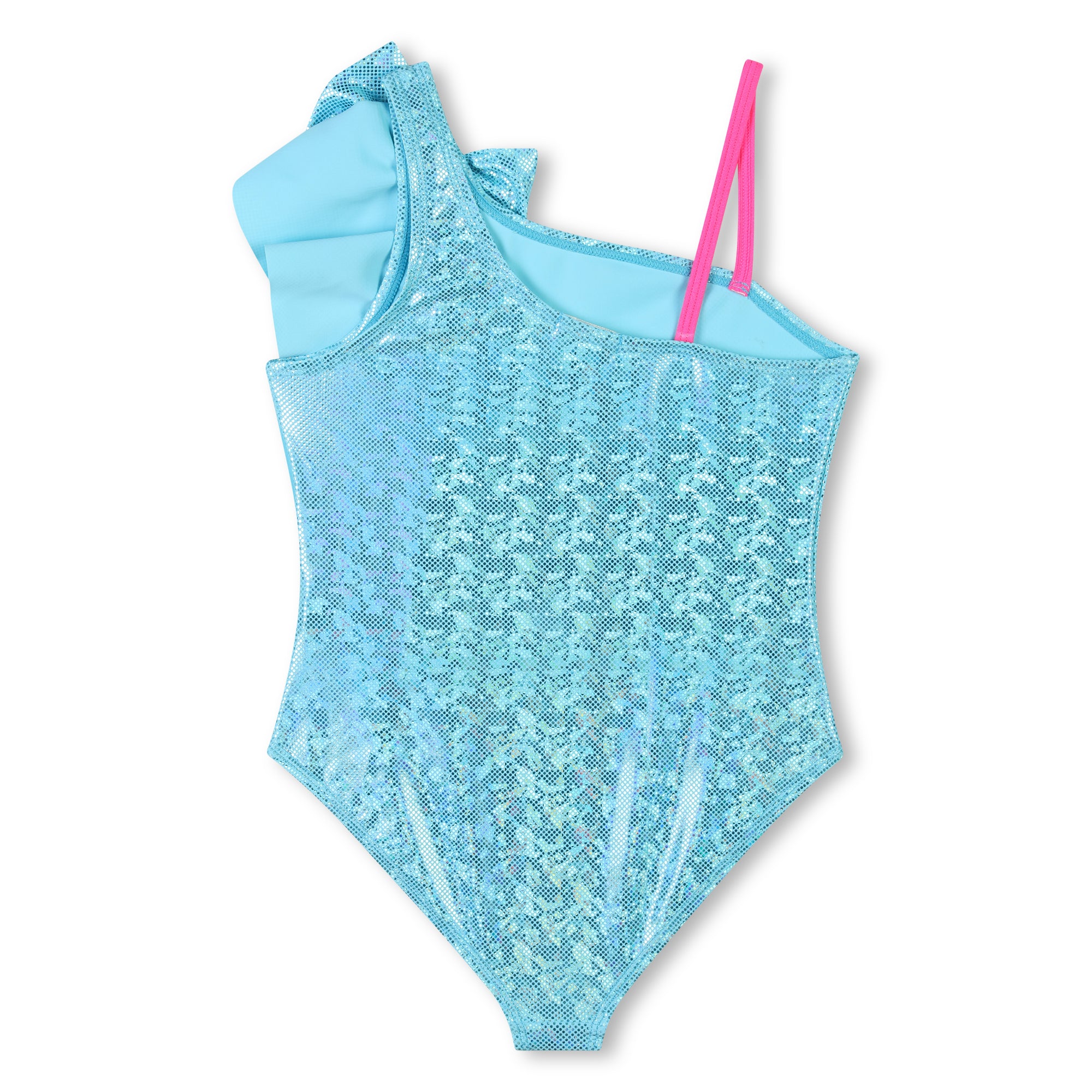 BILLIEBLUSH Girls Blue Dish Frill Swimming Costume