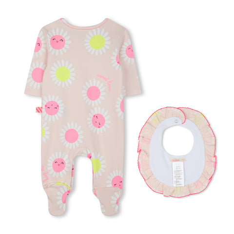 BILLIEBLUSH Girls Pink Flower Babygrow