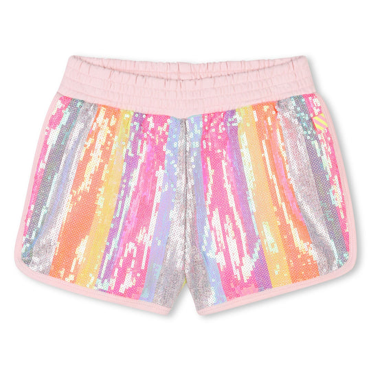 Girls Pink Sequin Short
