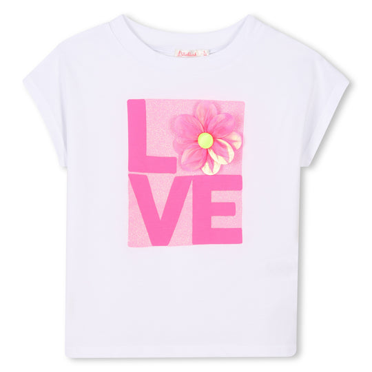 Girls White Love T-Shirt