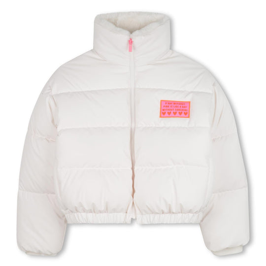 Girls White Puffer Jacket