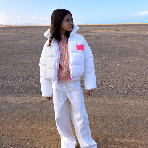 BILLIEBLUSH Girls White Puffer Jacket