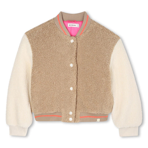 BILLIEBLUSH Girls Beige Bomber